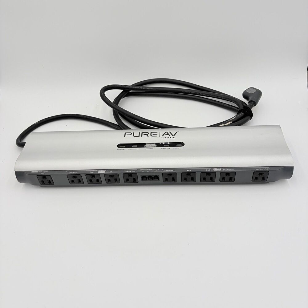 BELKIN PUREAV AP11000-10 HOME THEATER Surge Protector Power Conditioner Tested